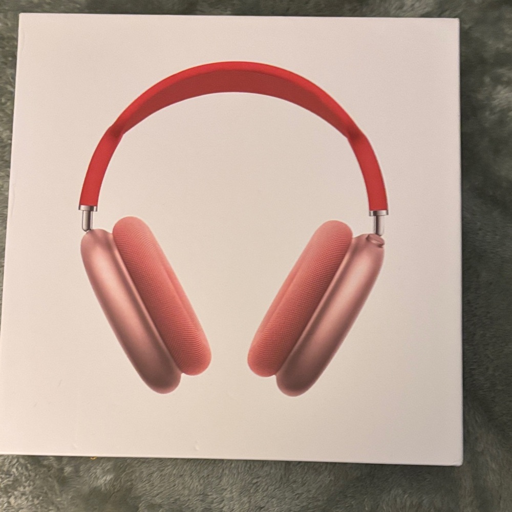 Apple Over-Ear Headphones in Red and Pink